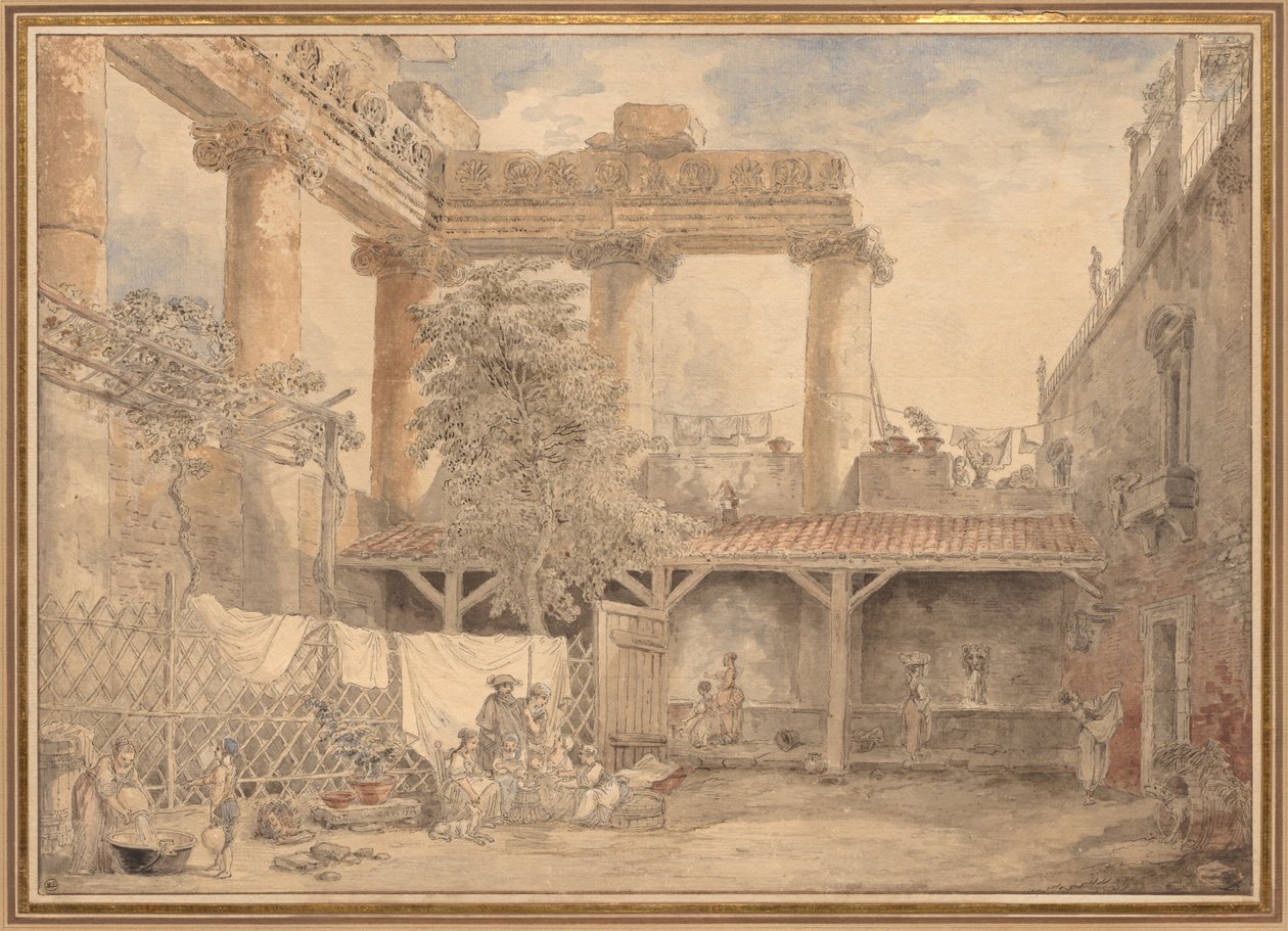 Rooman rauniot, Villa Pamfili, 1774. tekijältä Hubert Robert