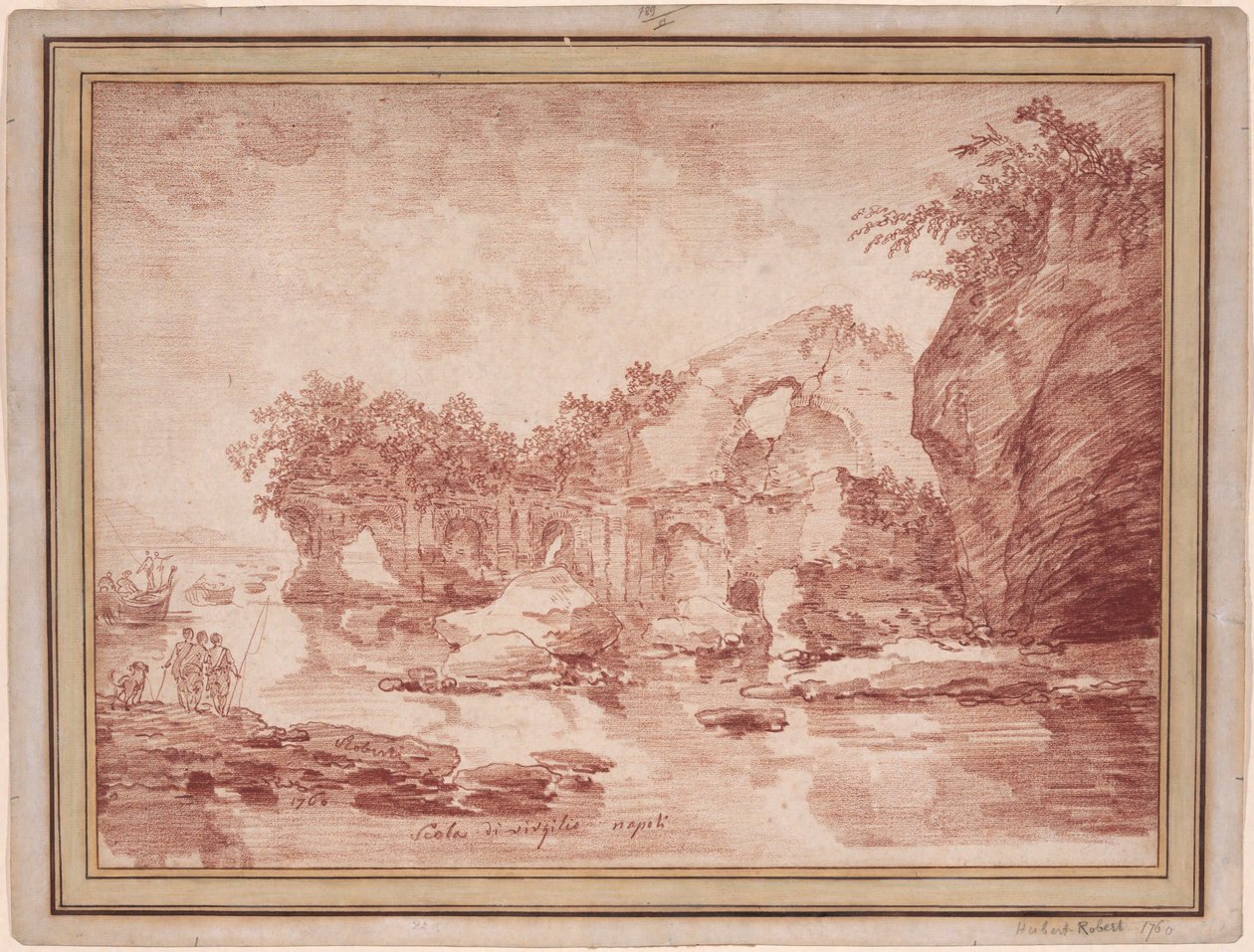 Rauniot merellä Napolin lähellä: tekijältä Hubert Robert