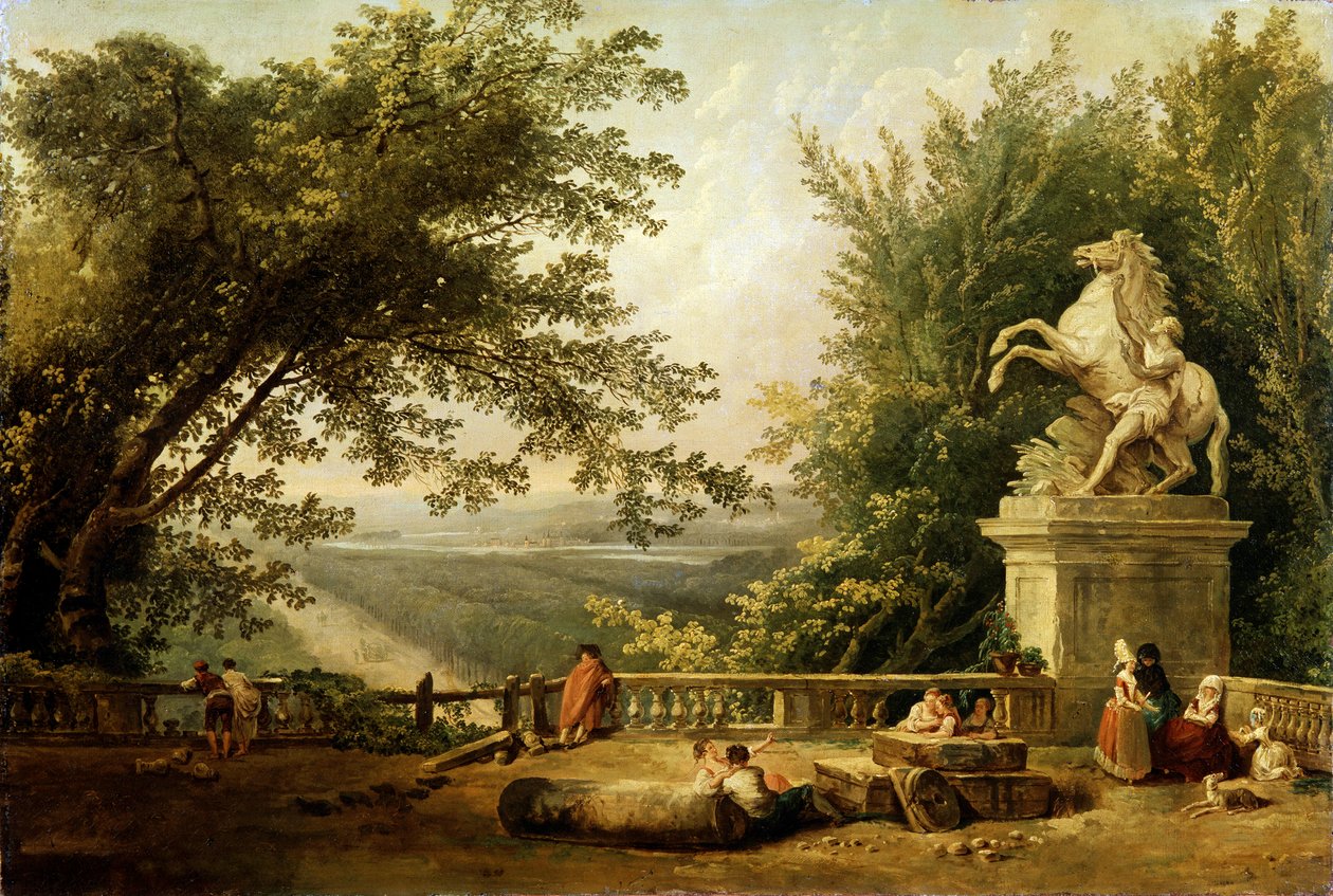 Terrace Ruin in a Park, c1780. tekijältä Hubert Robert