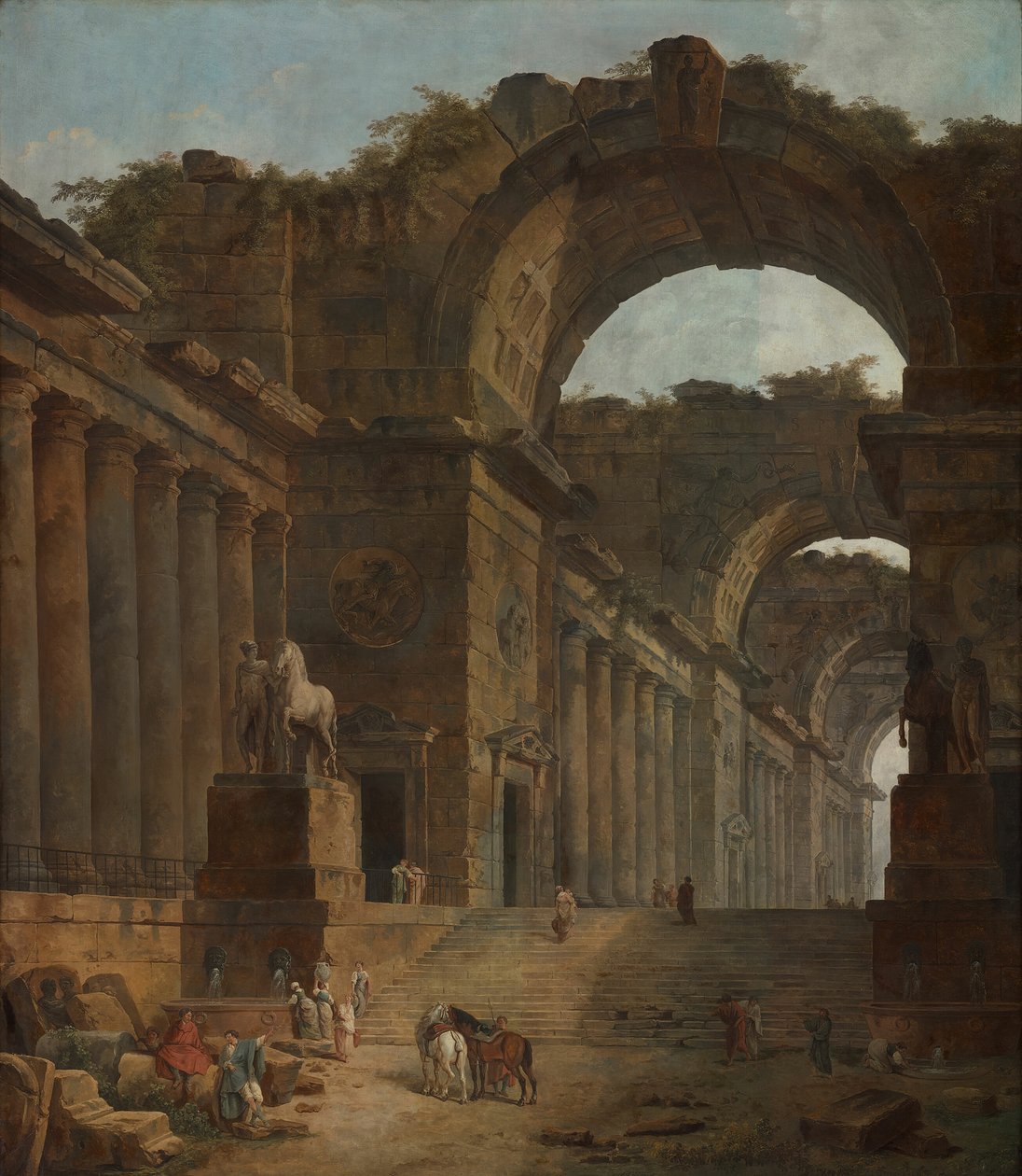 Suihkulähteet, 178788. tekijältä Hubert Robert