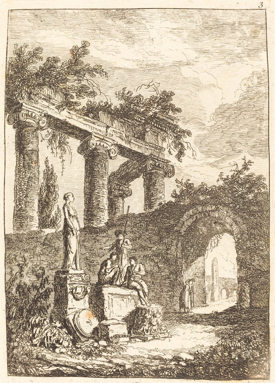 Patsas ennen raunioita tekijältä Hubert Robert