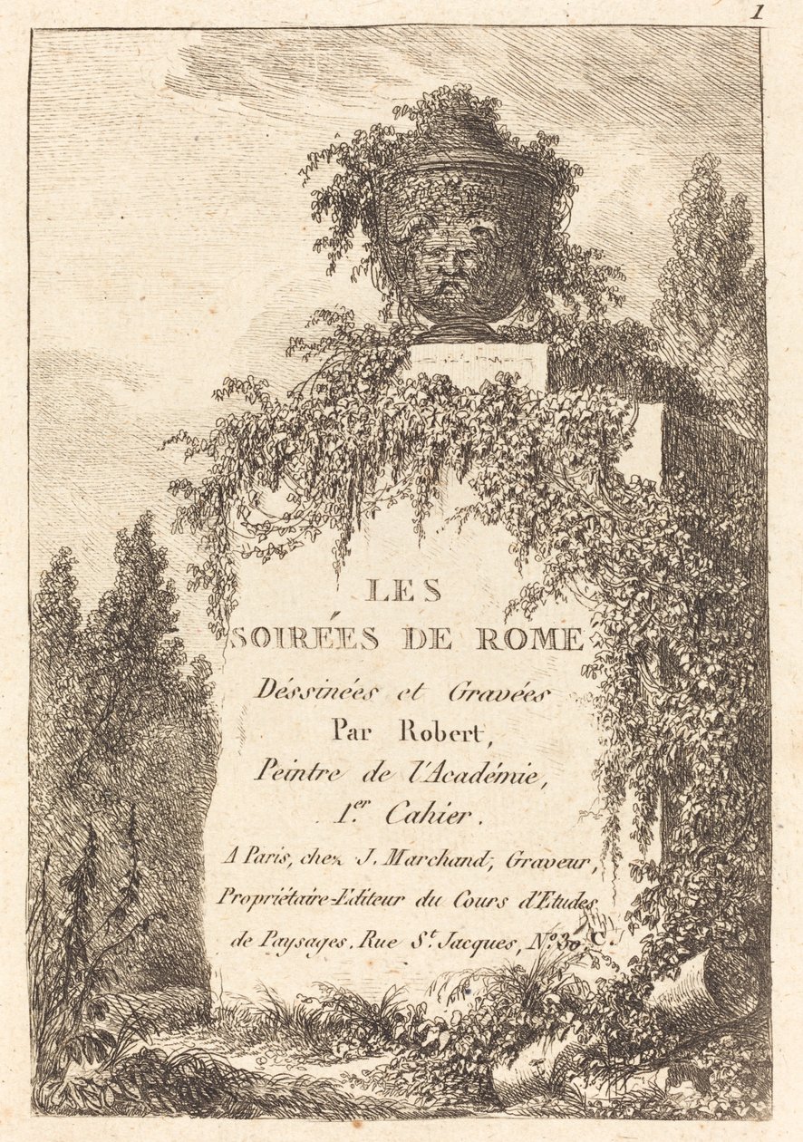 Nimilehti tekijältä Hubert Robert