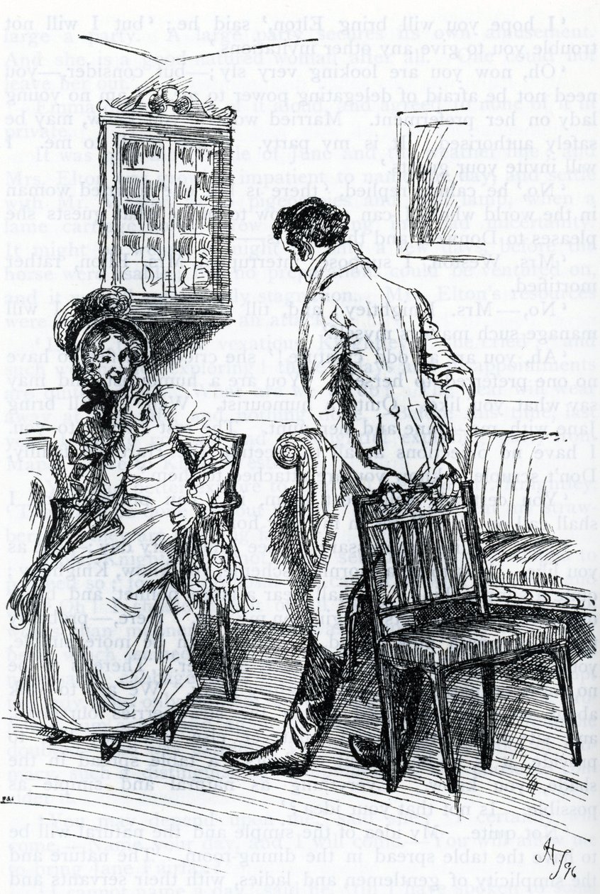"Emma et Mr Knightley" (kuva) tekijältä Hugh Thomson