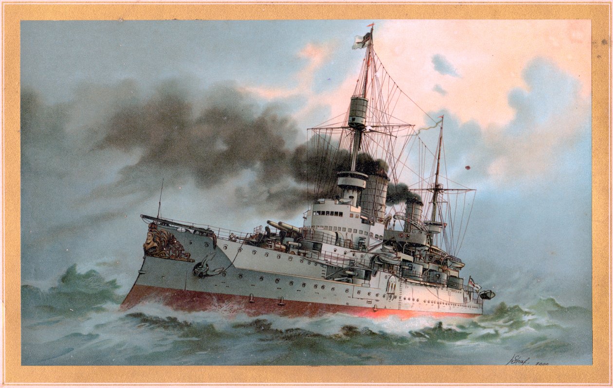 S.M. Linienschiff Kaiser Friedrich III tekijältä Hugo Graf