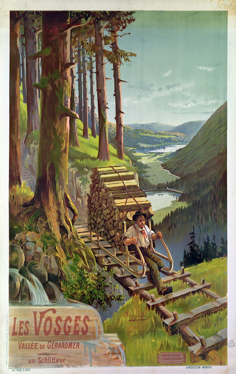 Les Vosges -juliste, 1900 tekijältä Hugo d