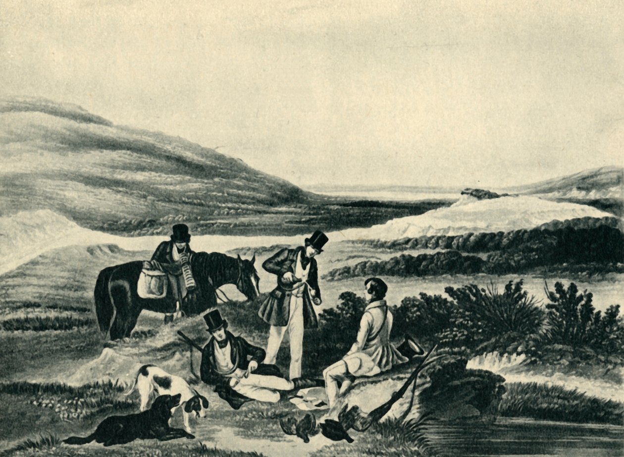 "Eteläisen hirven ammunta", 1841, 1946. tekijältä Hunt