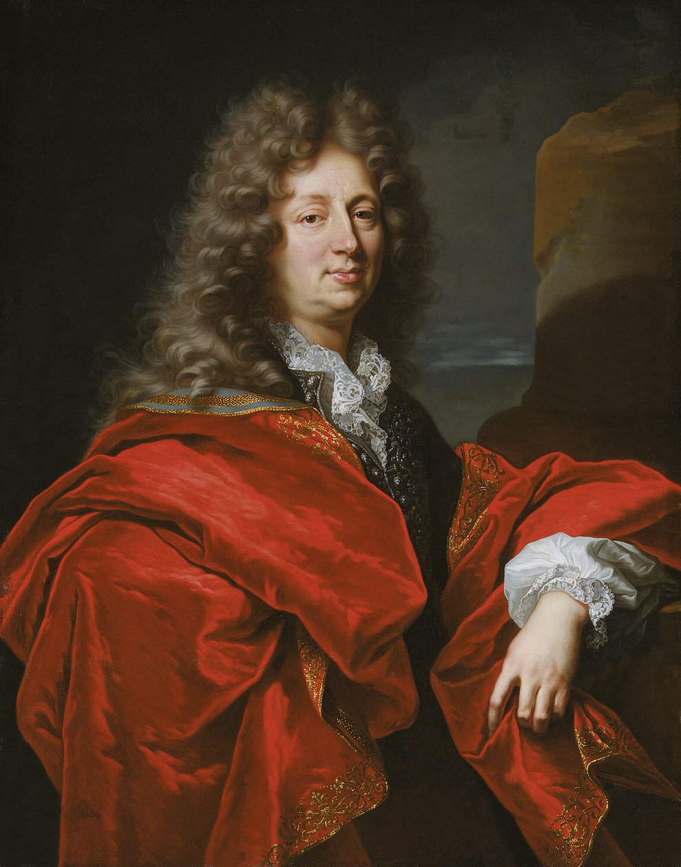 Herrasmiehen muotokuva tekijältä Hyacinthe Francois Rigaud