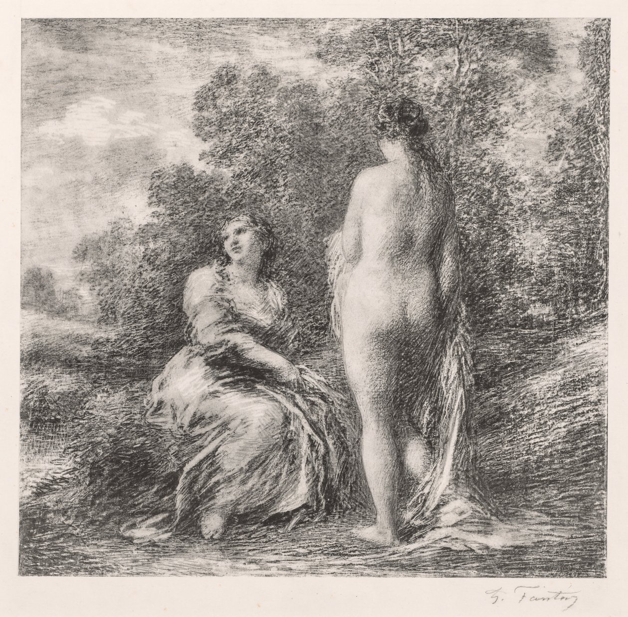 Uimarit, 1881. tekijältä Ignace Henri Jean Fantin Latour