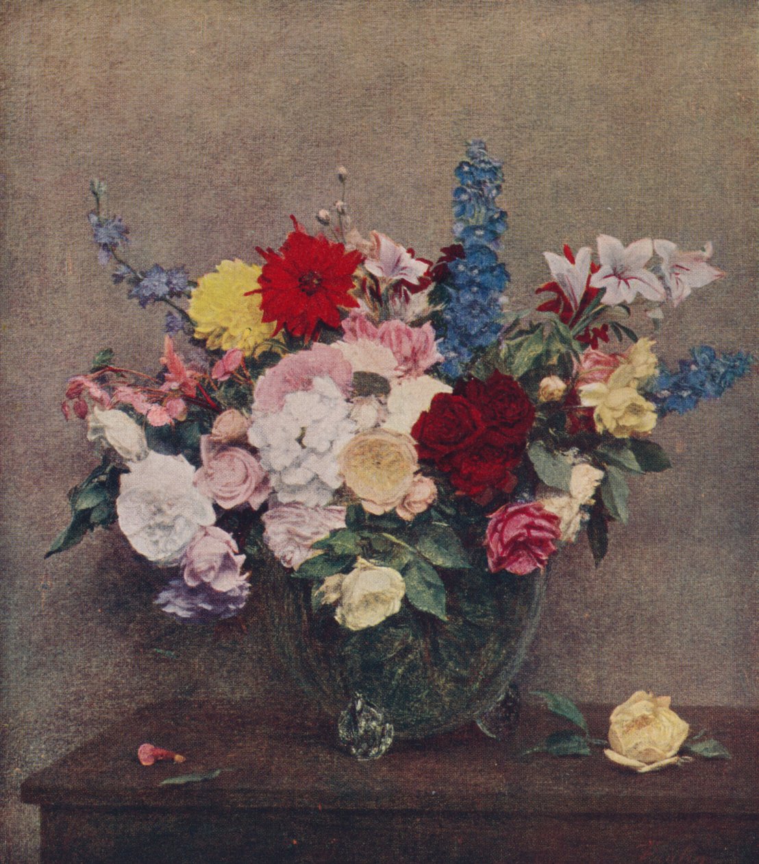 Kukat, 1886, c1915 tekijältä Ignace Henri Jean Fantin Latour