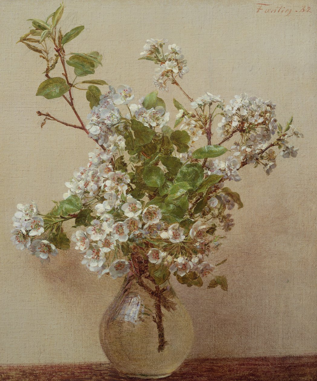 Päärynäkukka, 1882 tekijältä Ignace Henri Jean Fantin Latour