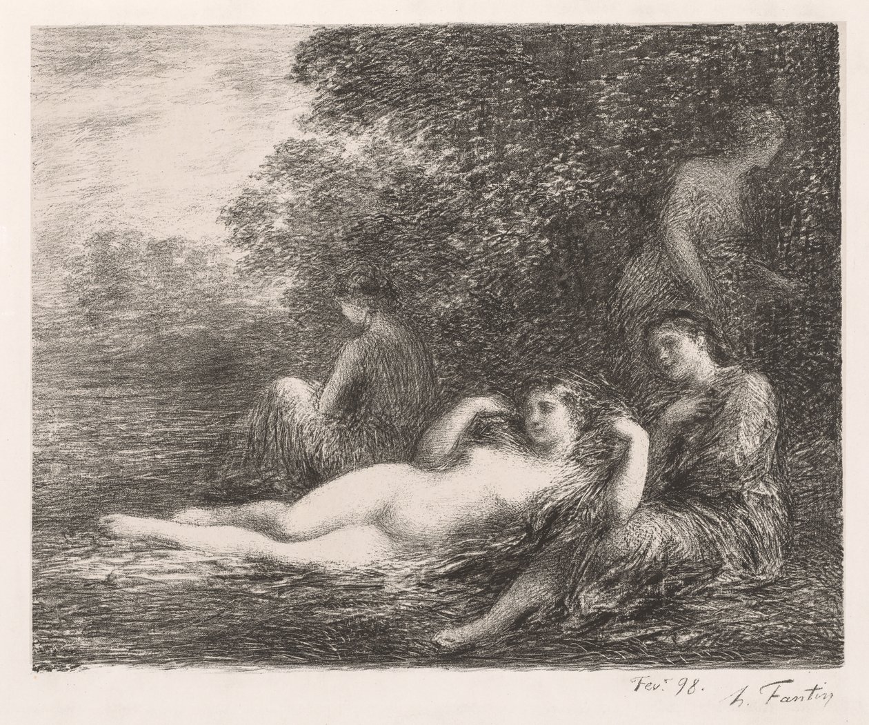Uimarit, 1898. tekijältä Ignace Henri Jean Fantin Latour