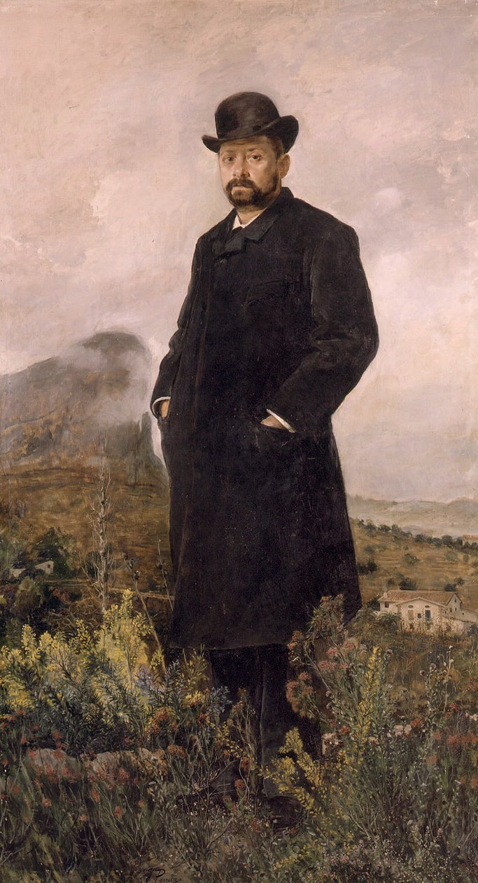 El invierno Retrato de D. Manuel Comas tekijältä Ignacio Pinazo Camarlench
