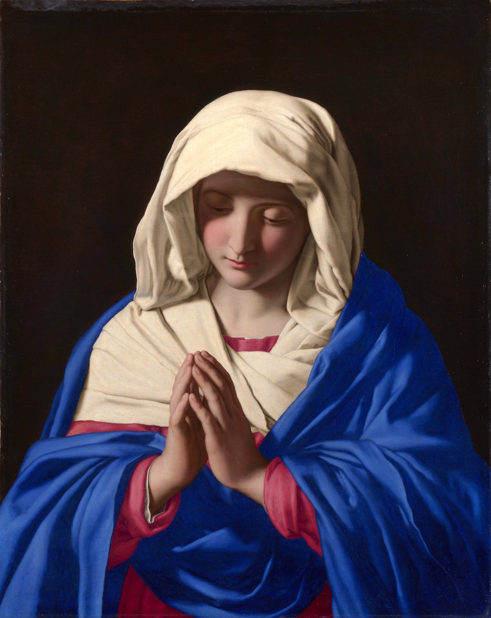 Neitsyt rukouksessa, 1640-50 tekijältä Il Sassoferrato