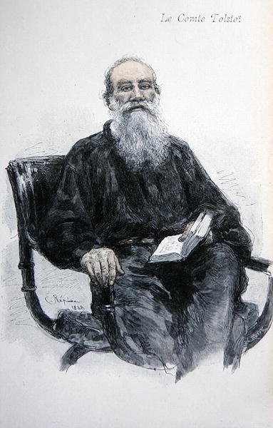 Lev Nikolajevitš Tolstoi (1828-1910) tekijältä Ilya Efimovich Repin