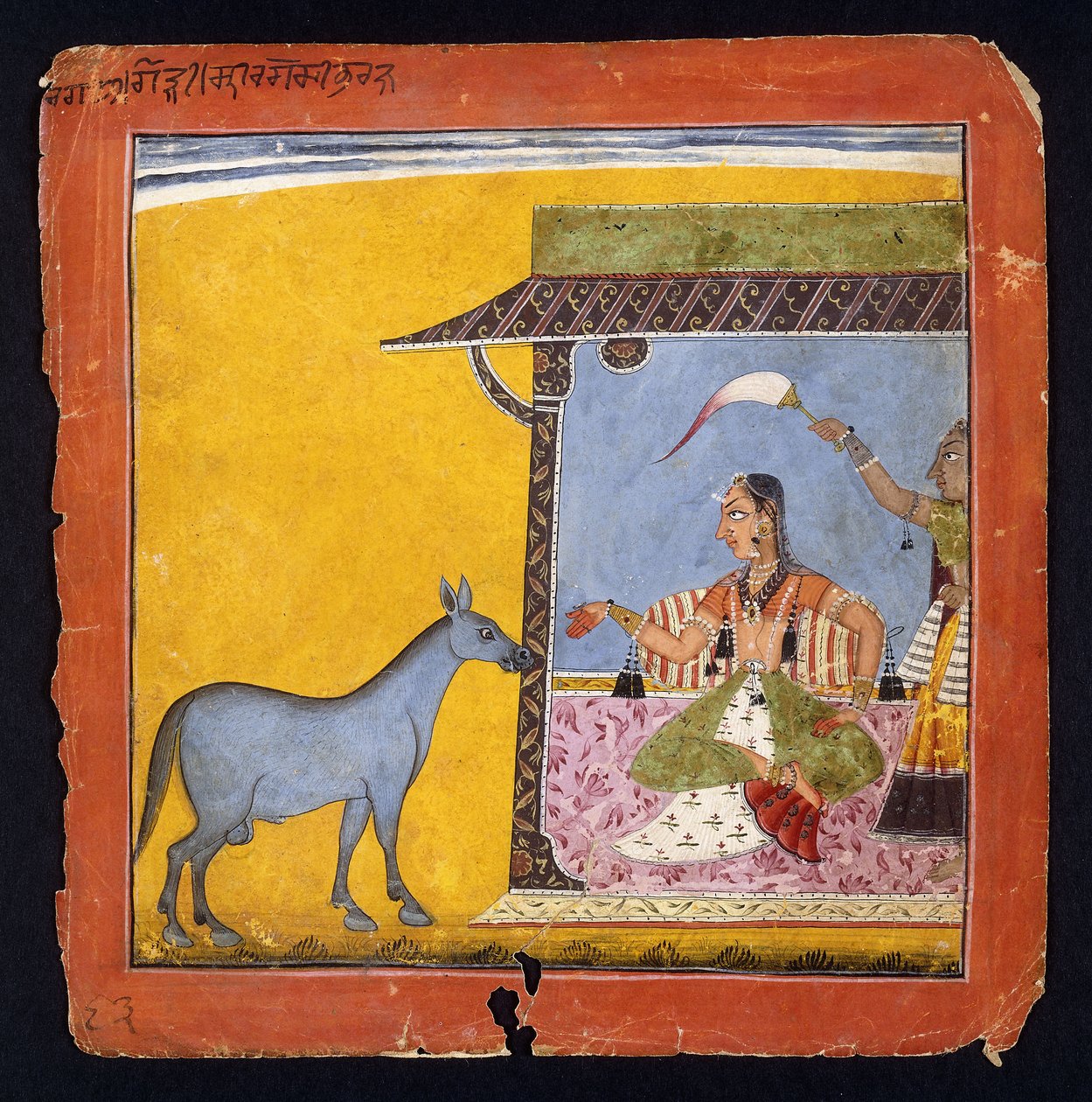 Gaudi Ragini, Sri Ragan vaimo, n. 1690-1695 tekijältä Indian School