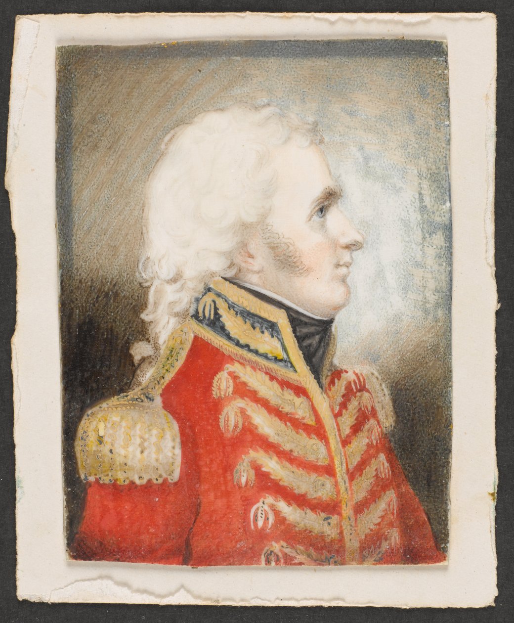 Luutnantti John Malcolm, Madrasin armeija, noin 1795 tekijältä Indian School