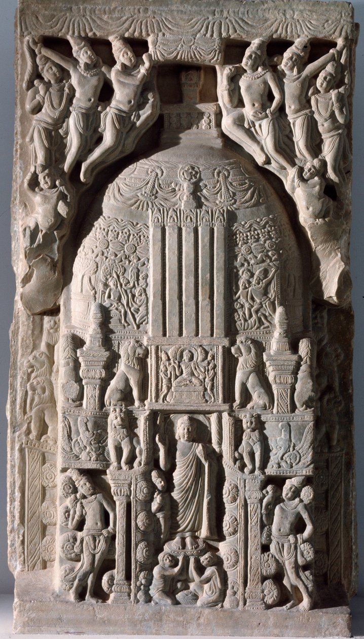 Stupalaatta (reliefifragmentti, 225-325) tekijältä Indian School