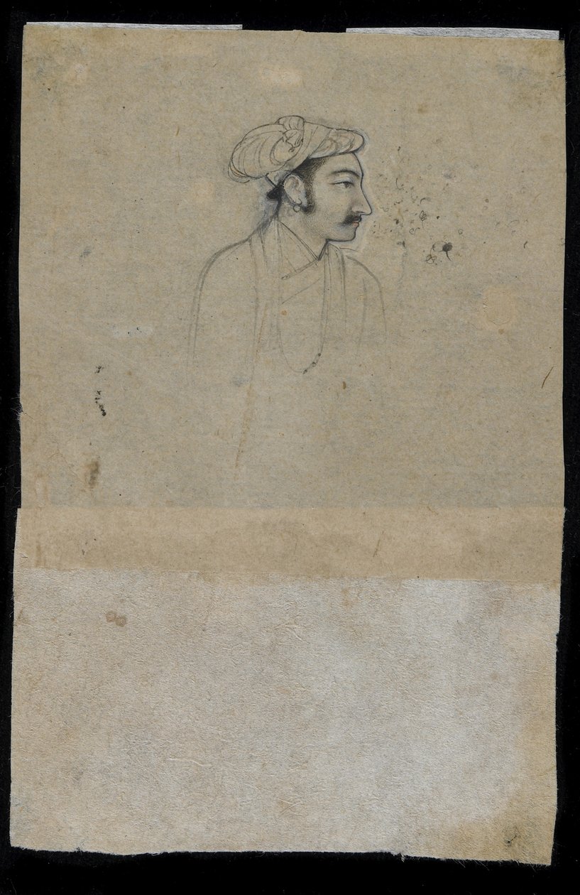 Sultan Khurram (Shah Jahan) (muste paperille) tekijältä Indian School