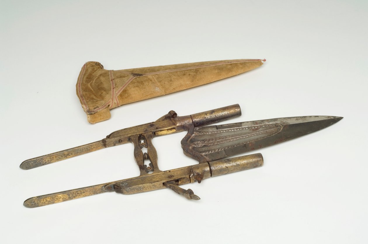Miekka, n. 1800-1835 (kulta, puu ja metalli) tekijältä Indian School