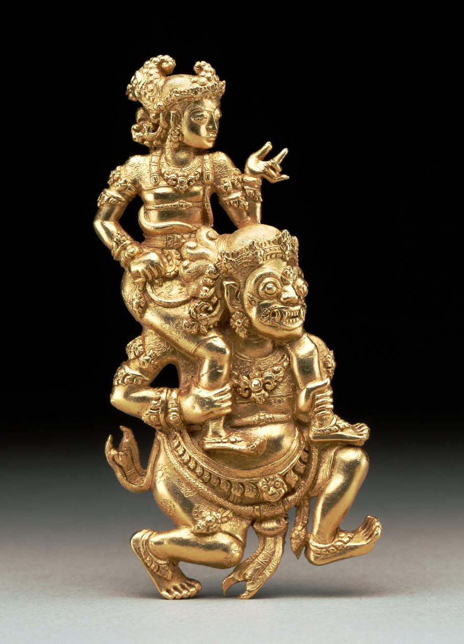 Sutasoma ja Kalmasapada (repousse kulta) tekijältä Indonesian School