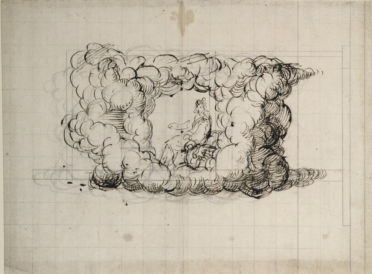 Teatterin piirustus tekijältä Inigo Jones