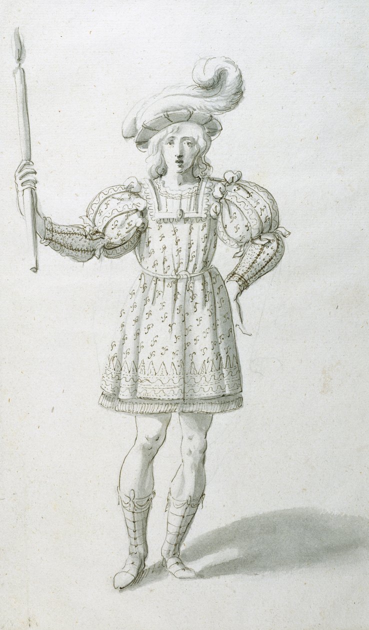 Soihdunkantaja (kynä ja muste paperille) tekijältä Inigo Jones
