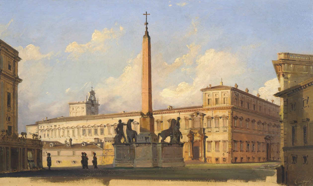Quirinalin aukio, 1847 tekijältä Ippolito Caffi