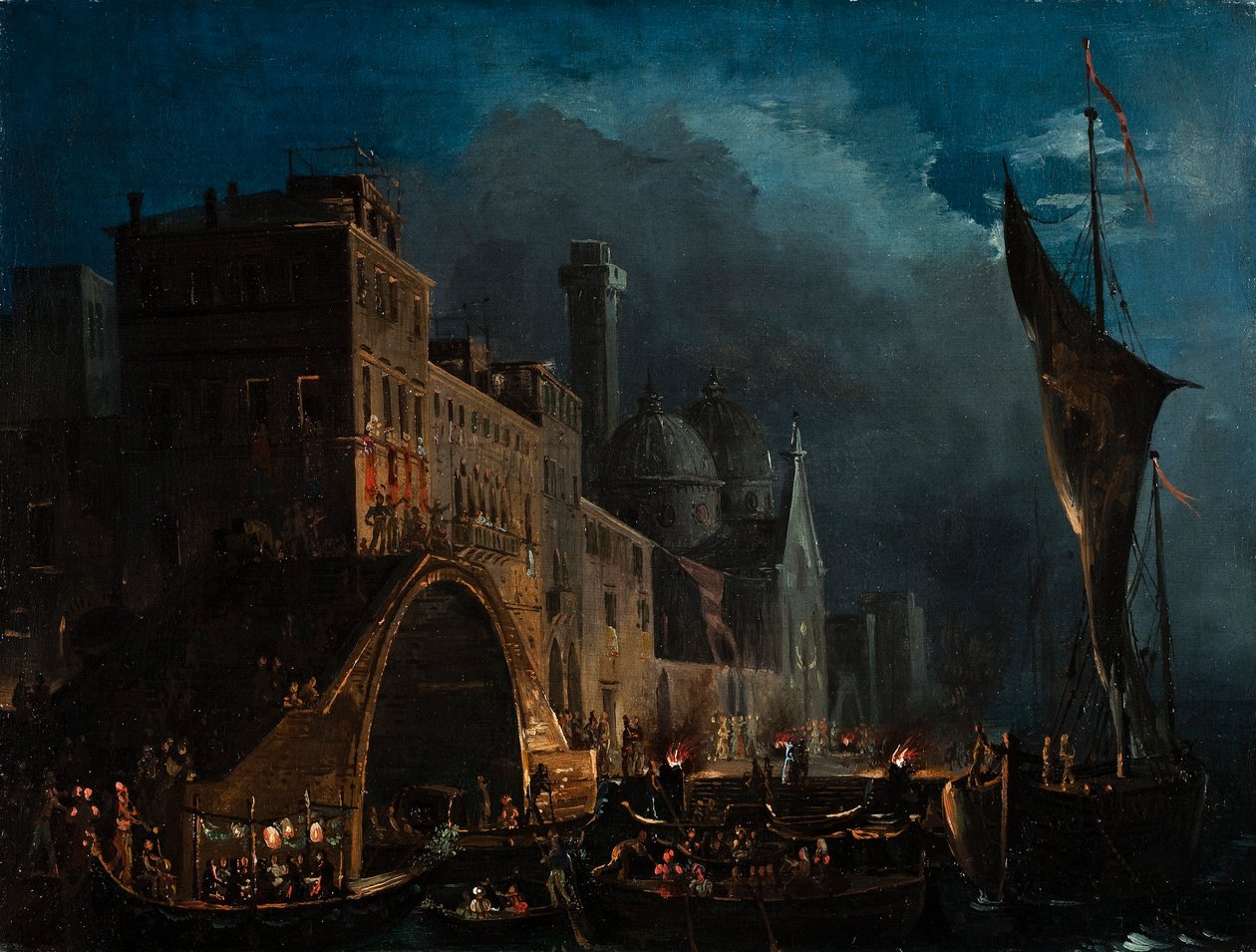 Venetsialainen gaalailta 1825-1835. tekijältä Ippolito Caffi