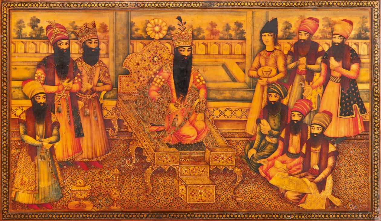 Yksityiskohta Qajar-arkun tekijältä Iranian School