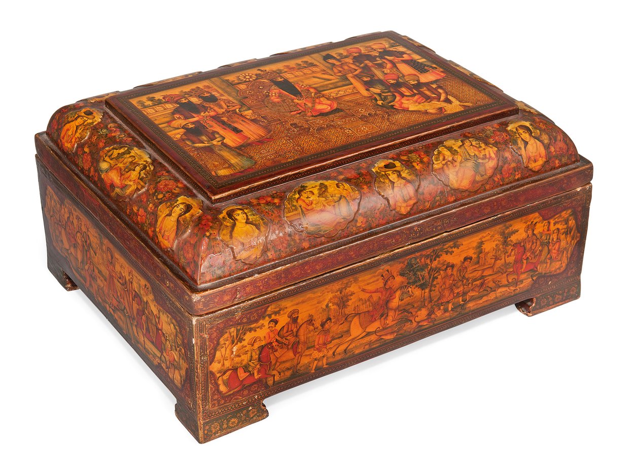 Kajar Casket (Lankkurel Papir-Mache) (C myös 202-6) tekijältä Iranian School
