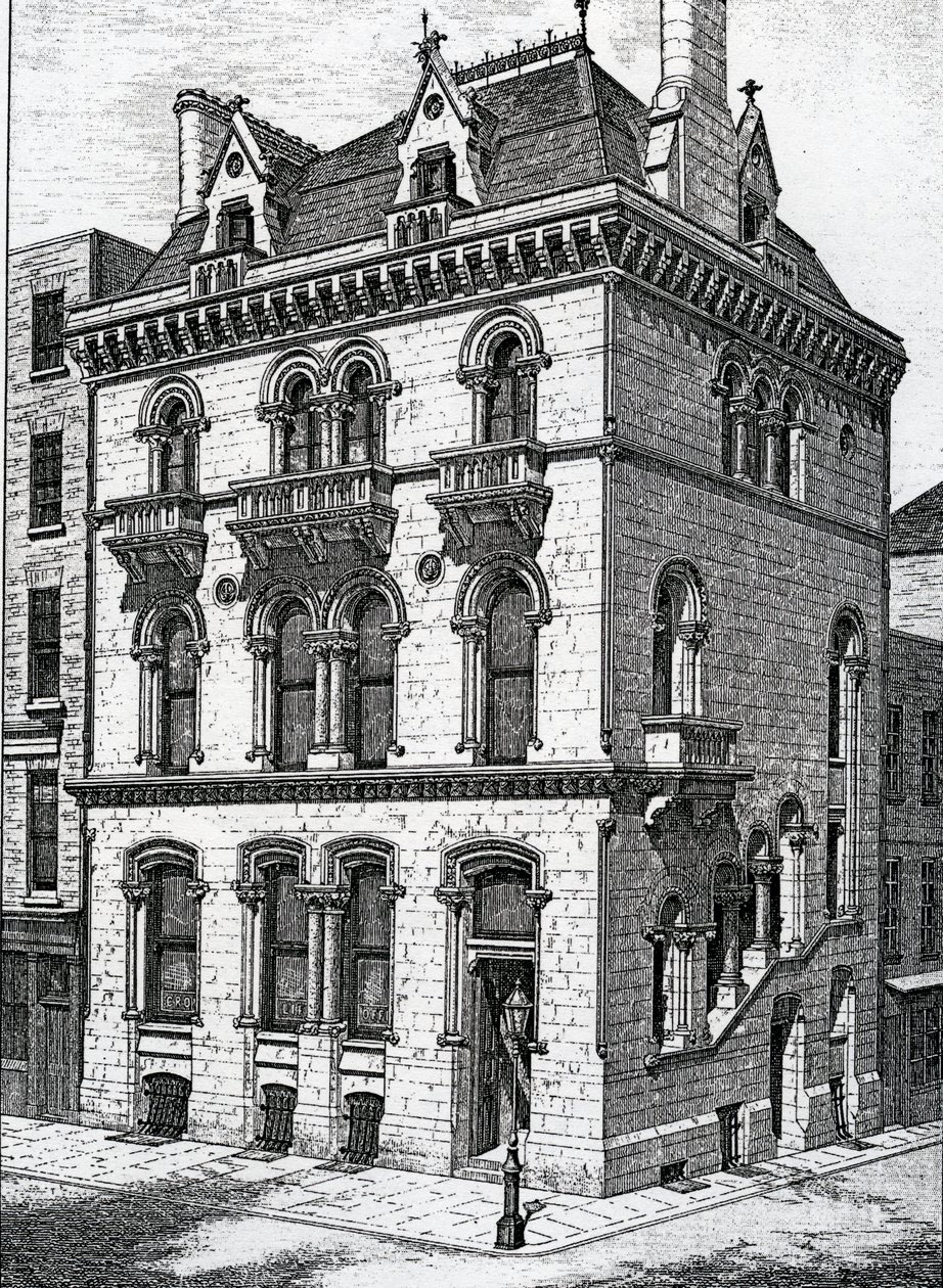 Crown Life Office, Dublin, julkaistu The Architect ix:ssä, 1873 tekijältä Irish School