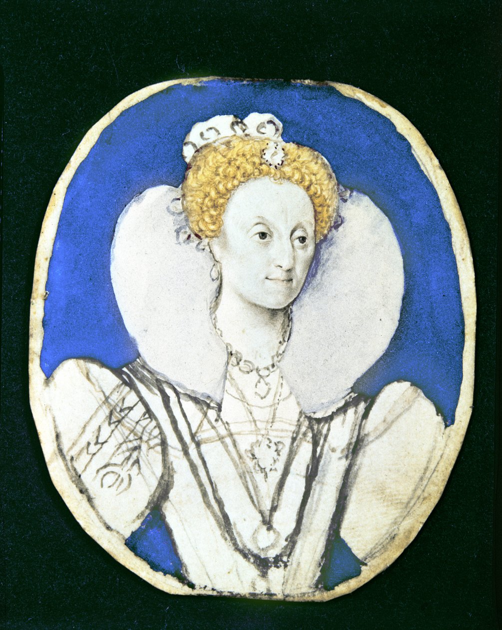Elisabet I:n muotokuva (wc vellum) tekijältä Isaac Oliver