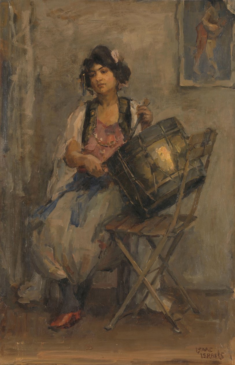 Nainen rumpali tekijältä Isaac Israels