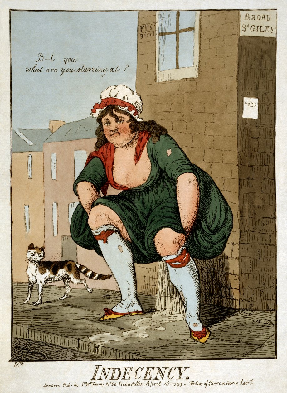 Indecency, 1799. tekijältä Isaac Robert Cruikshank