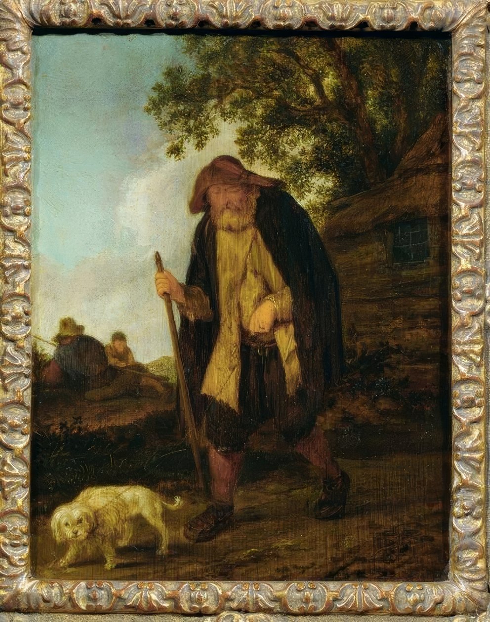 Blinder mit Hund tekijältä Isaac van Ostade
