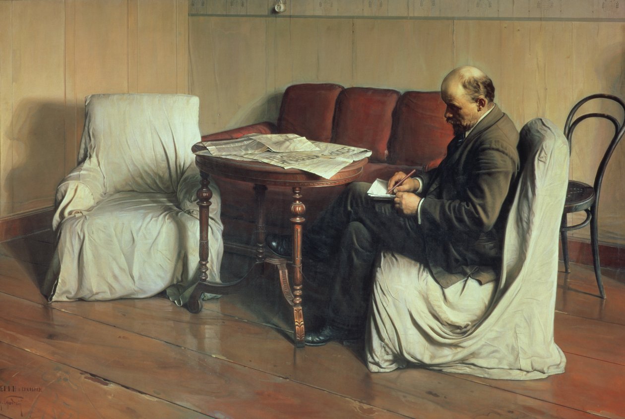 Vladimir Lenin (1870-1924) Smolnyssa, 1930 tekijältä Isaak Israilevich Brodsky