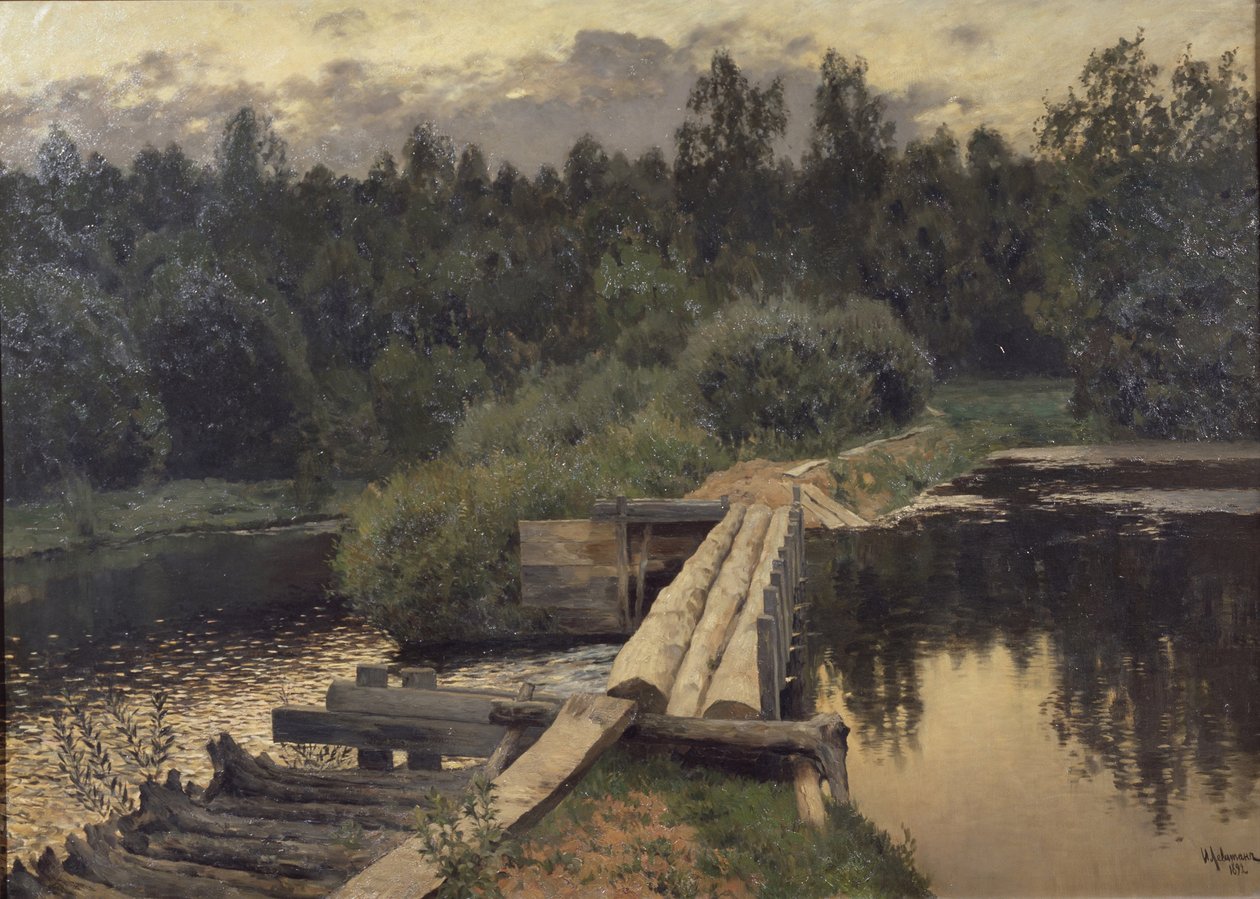 Matalalla, 1892 tekijältä Isaak Ilyich Levitan