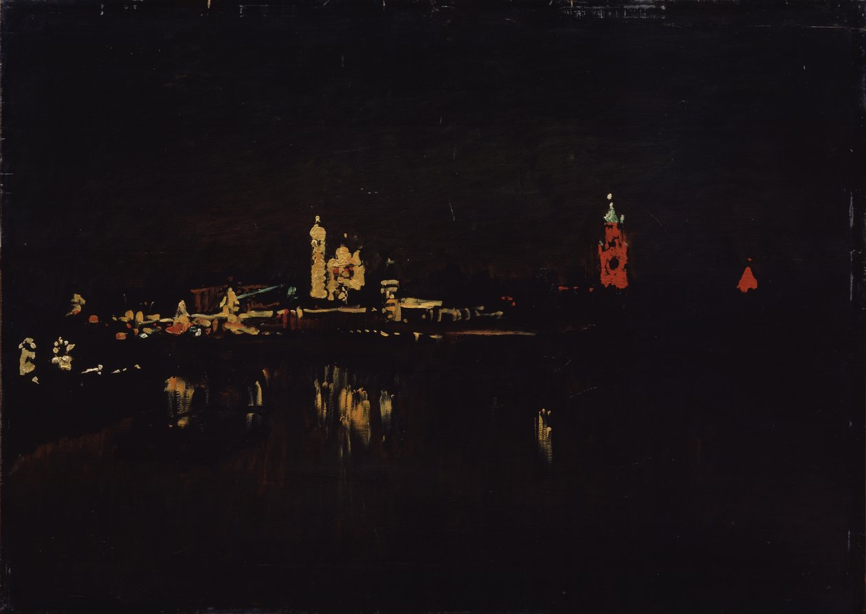 Moskovan Kremlin valaistus, 1896 tekijältä Isaak Ilyich Levitan