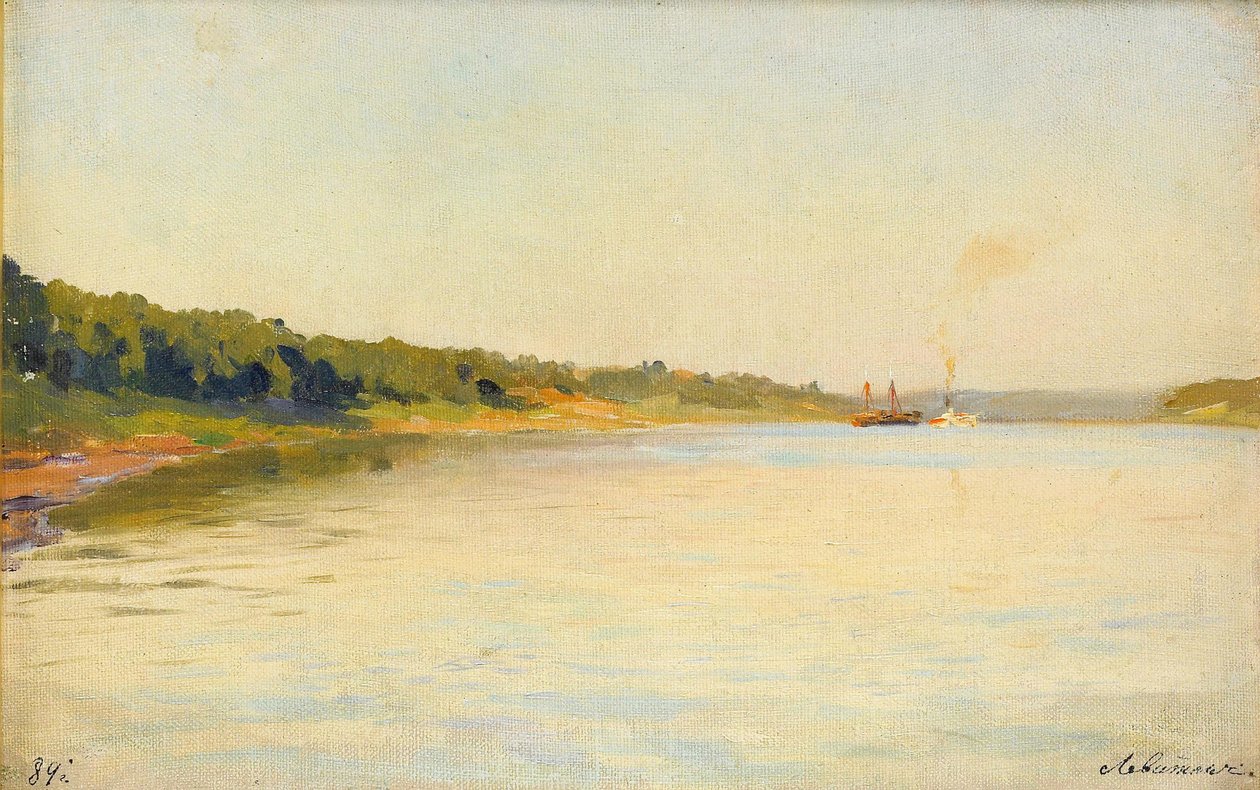 Volga-joen ranta, 1889 tekijältä Isaak Ilyich Levitan