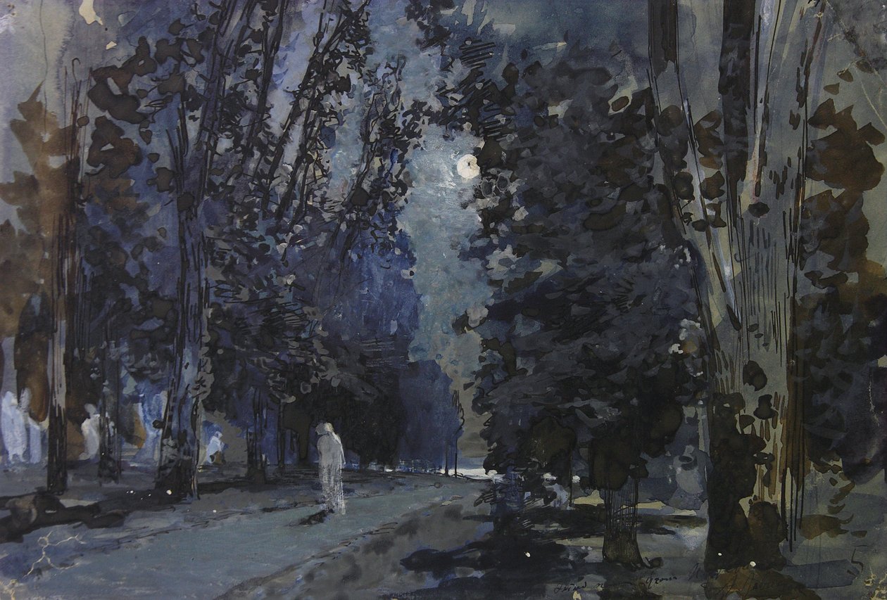 Varjot. Kuutamoyö, 1880-luku. tekijältä Isaak Ilyich Levitan