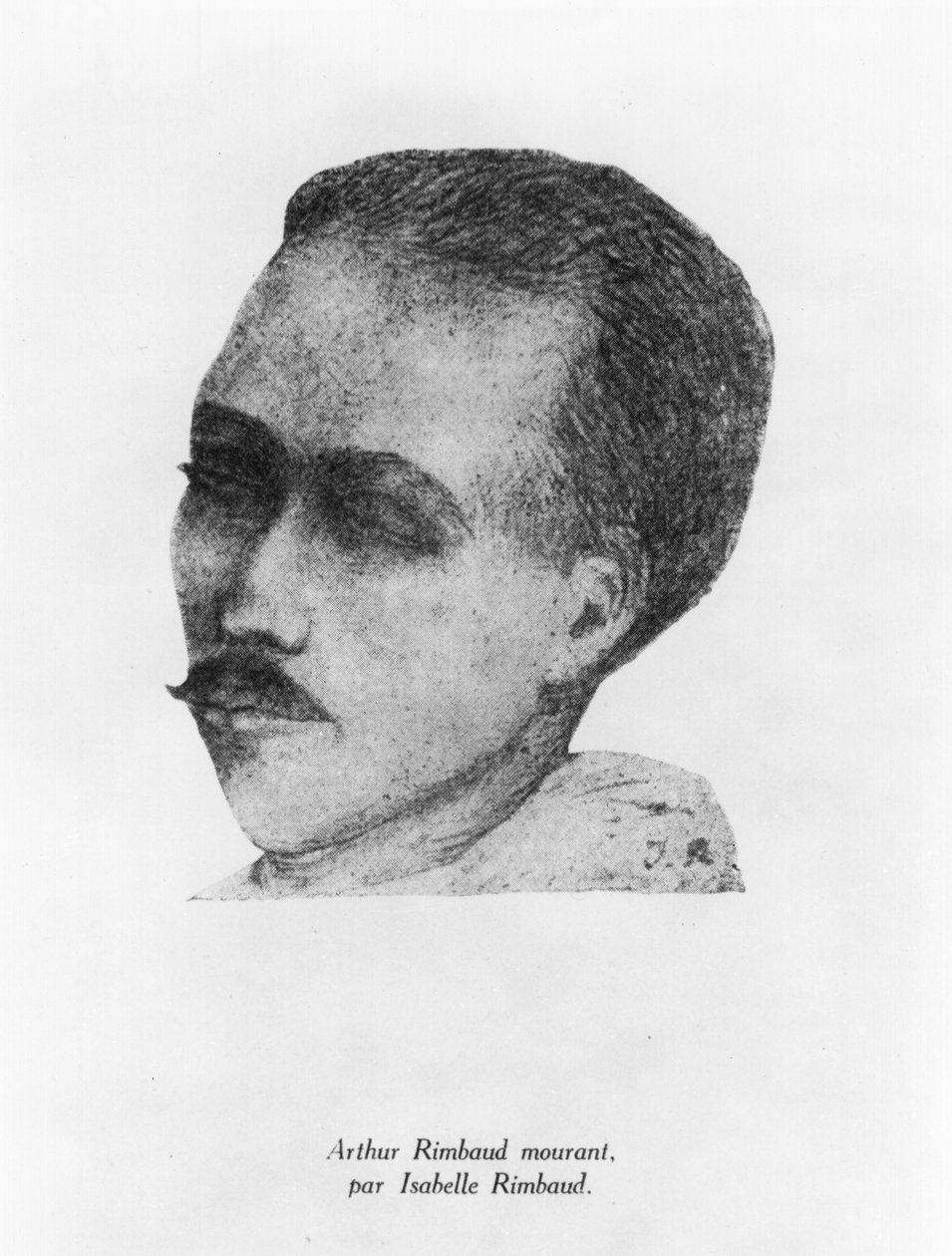 Arthur Rimbaud (1854-91) kuolee, 1891 (bw kuva) tekijältä Isabelle Rimbaud
