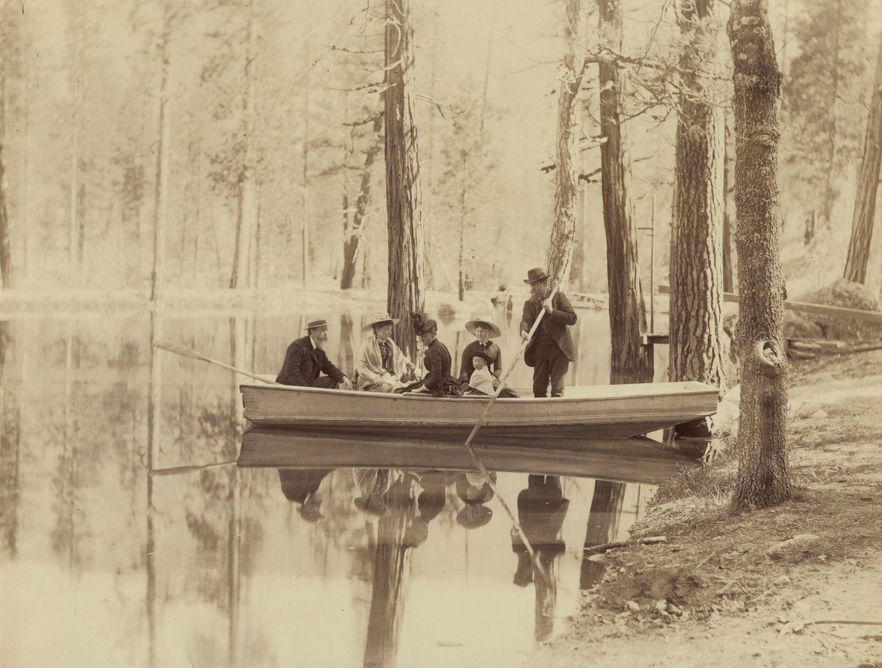 Kohtaus Stella-järvellä, Wawona Station,1880 (kuva) tekijältä Isaiah Taber