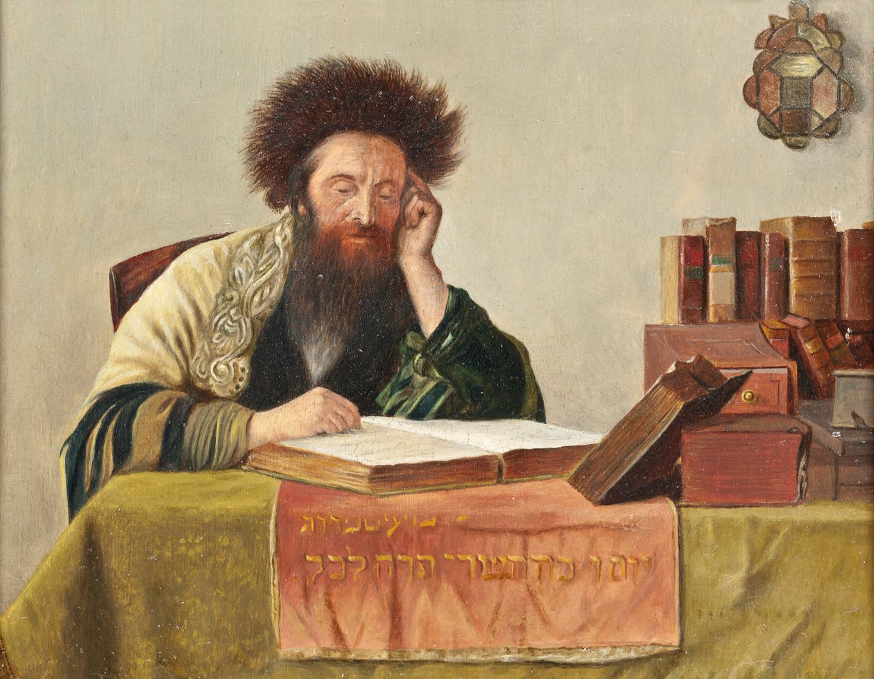 Rabbi lukee Talmudia tekijältä Isidor Kaufmann