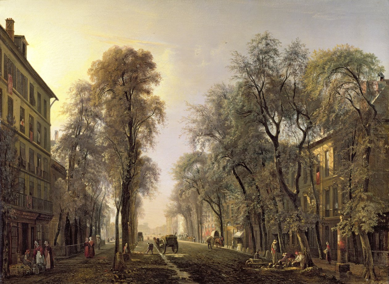 Boulevard Poissonniere vuonna 1834 tekijältä Isidore Dagnan