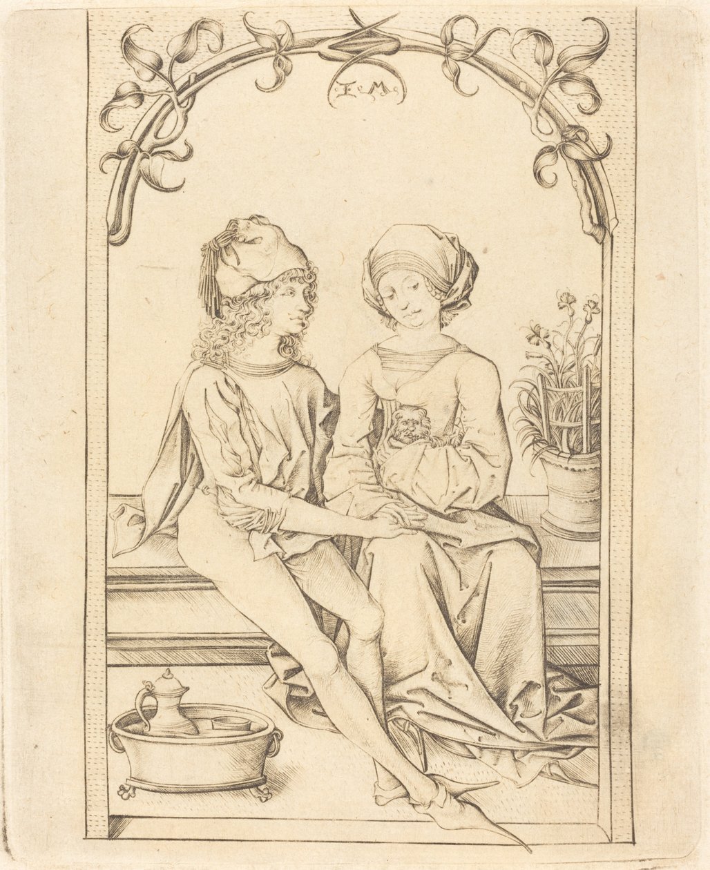 The Lovers, c. 1490. tekijältä Israhel van Meckenem