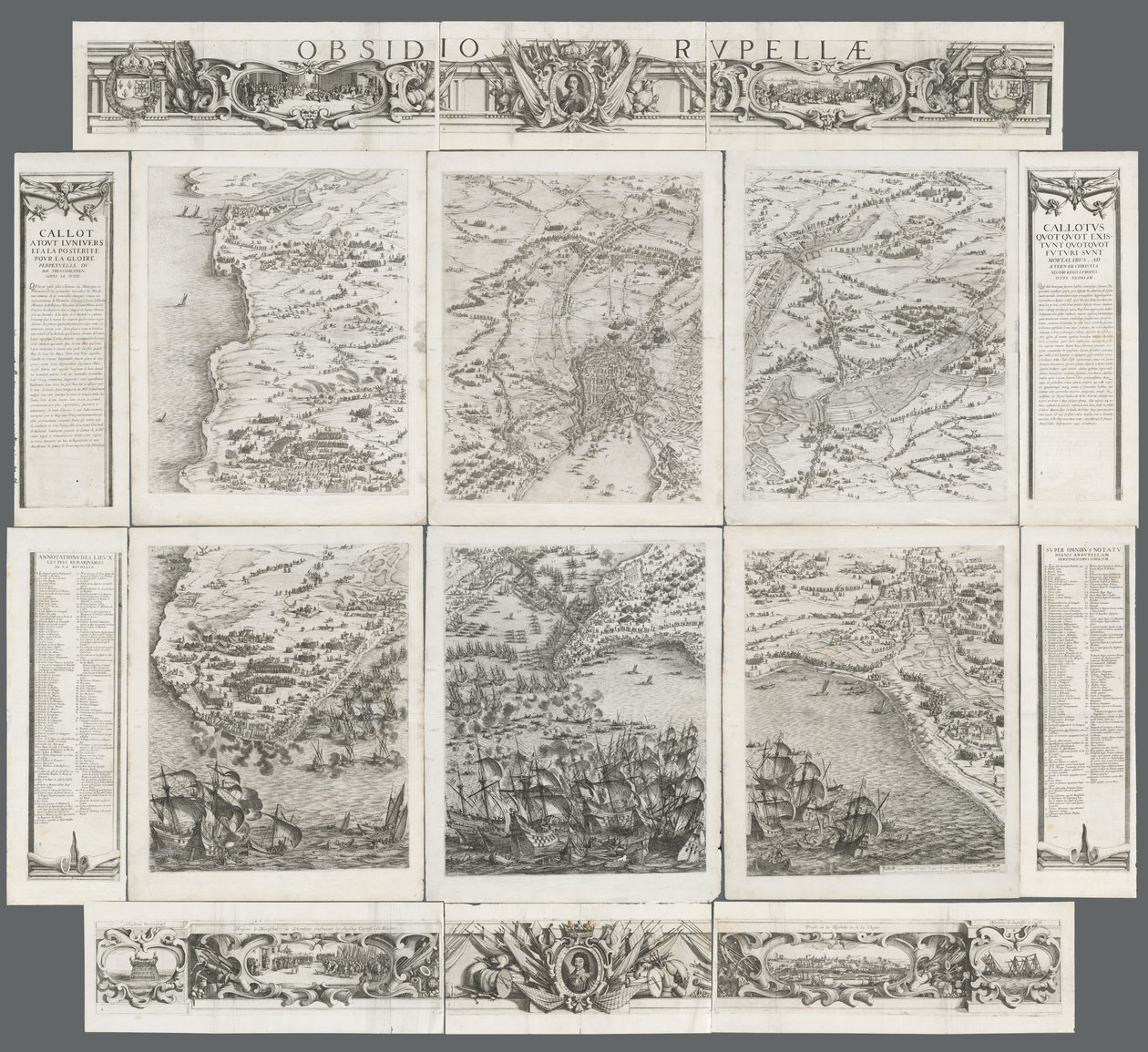 La Rochellen voitot, 1628-1630. tekijältä Israël Henriet