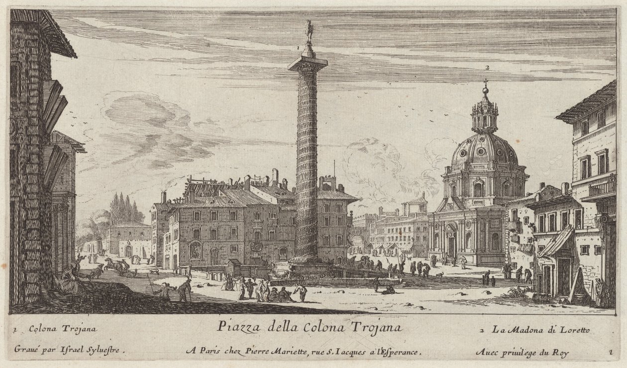 Piazza della Colonna Traiana tekijältä Israël Silvestre