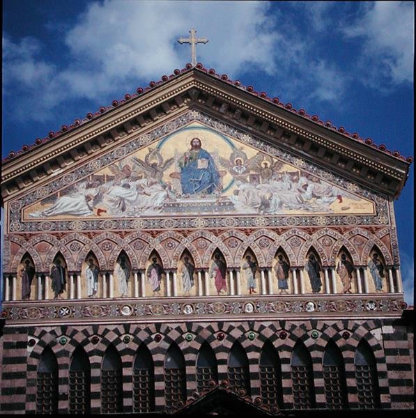 Kristus Majesteetissa, länsijulkisivulta, 1203 (yksityiskohta) tekijältä Italian School