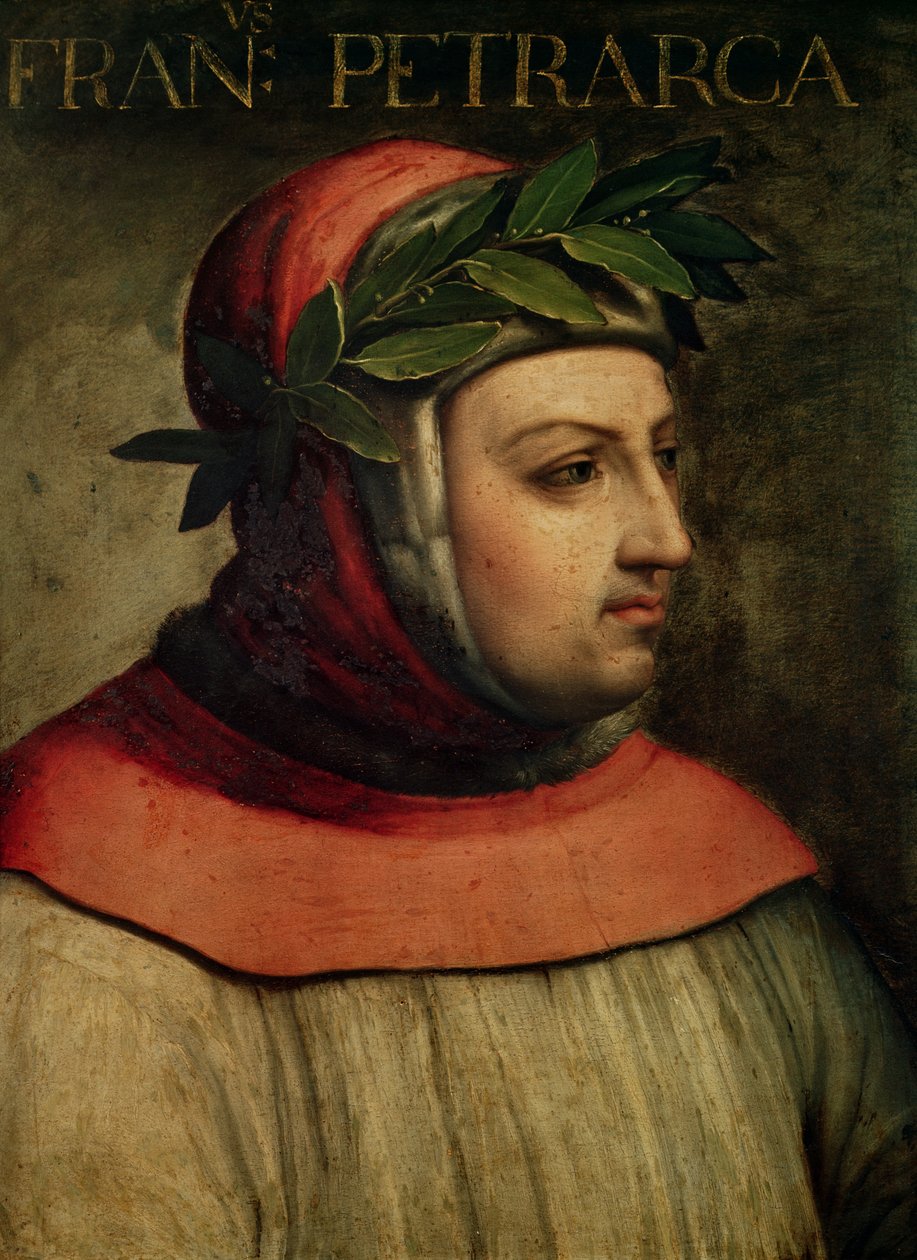 Petrarkan muotokuva (Francesco Petrarca) (1304-74) tekijältä Italian School
