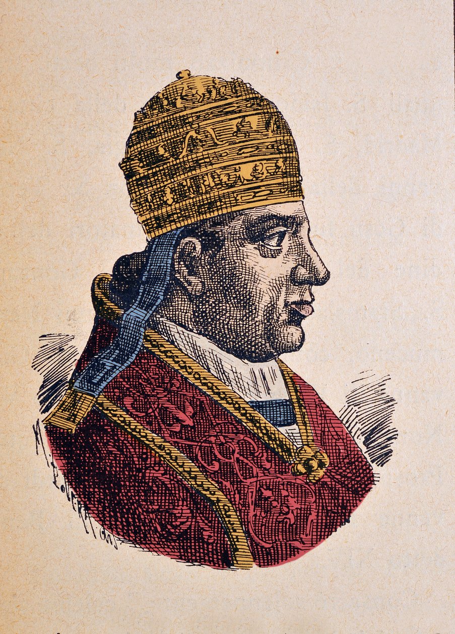Muotokuva paavi Innocentius XIII:sta (Innocenzo, Innocentius) (1721-1724), 1898 (kaiverrus myöhemmällä värityksellä) tekijältä Italian School